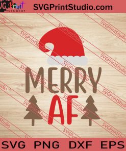 Merry Af Christmas SVG PNG EPS DXF Silhouette Cut Files