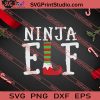 Ninja Elf Christmas SVG PNG EPS DXF Silhouette Cut Files