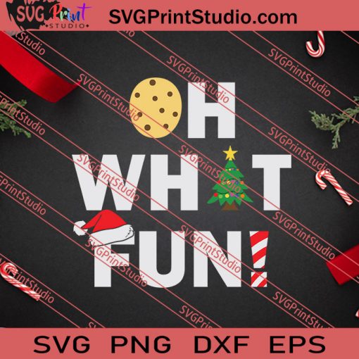 Oh What Fun Christmas Cookies SVG PNG EPS DXF Silhouette Cut Files