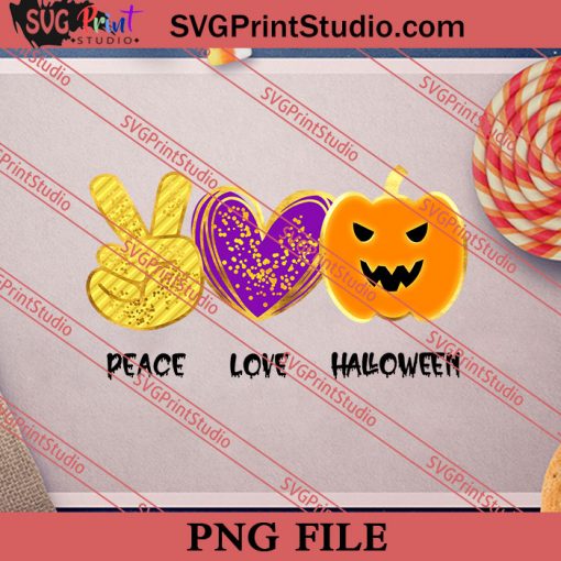 Peace Love Halloween PNG, Halloween Costume PNG Instant Download
