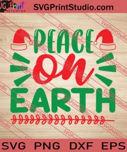 Peace On Earth Christmas SVG PNG EPS DXF Silhouette Cut Files