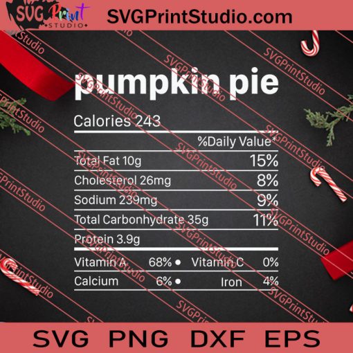 Pumpkin Pie Thanksgiving SVG PNG EPS DXF Silhouette Cut Files
