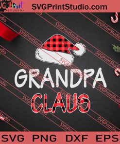 Red Plaid Grandpa Claus Matching SVG PNG EPS DXF Silhouette Cut Files