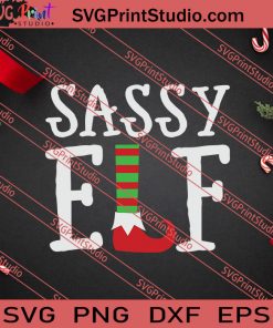 Sassy Elf Christmas SVG PNG EPS DXF Silhouette Cut Files