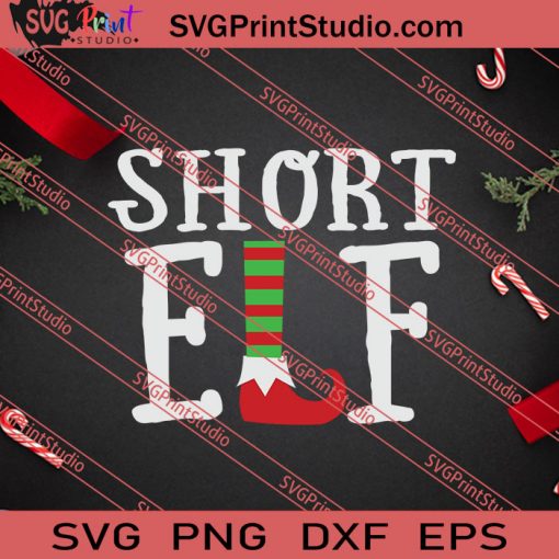 Short Elf Christmas SVG PNG EPS DXF Silhouette Cut Files