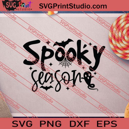Spooky Season Halloween SVG PNG EPS DXF Silhouette Cut Files