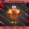 Turkey Nurse Thanksgiving SVG PNG EPS DXF Silhouette Cut Files