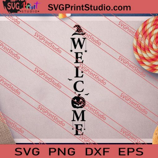 Welcome Halloween SVG PNG EPS DXF Silhouette Cut Files