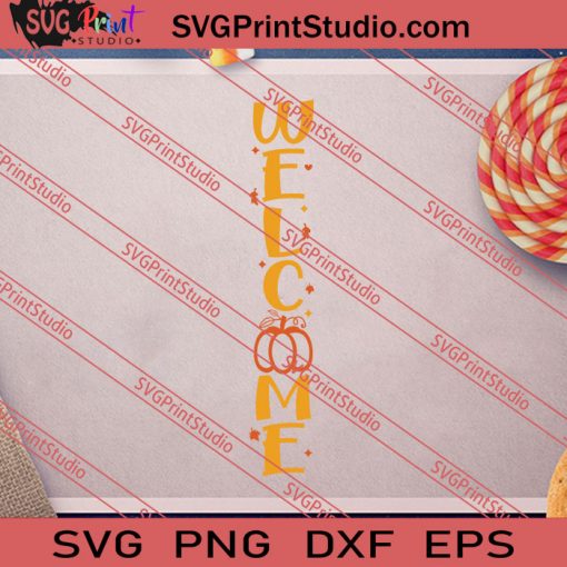 Welcome Fall SVG PNG EPS DXF Silhouette Cut Files
