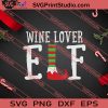 Wine Lover Elf Christmas SVG PNG EPS DXF Silhouette Cut Files