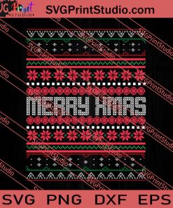 Merry X'mas Merry Christmas SVG PNG EPS DXF Silhouette Cut Files