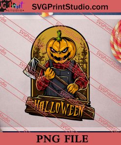 Pumpkin Head Character Halloween PNG, Halloween Costume PNG Instant Download