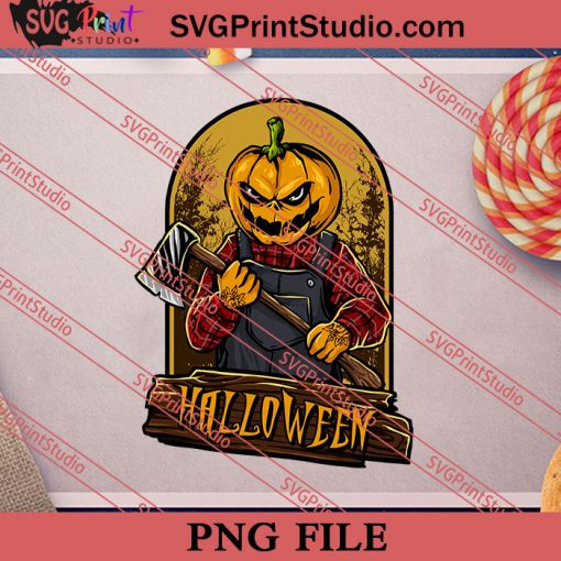 Pumpkin Head Character Halloween PNG, Halloween Costume PNG Instant Download