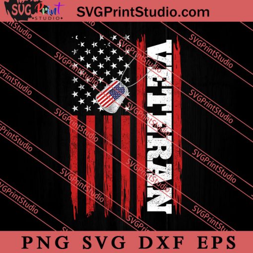 American Flag Veteran SVG PNG EPS DXF Silhouette Cut Files