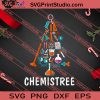 Chemistree Science Christmas Tree SVG PNG EPS DXF Silhouette Cut Files