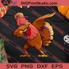 Dabbing Turkey Thanksgiving SVG PNG EPS DXF Silhouette Cut Files