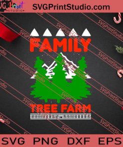 Family Tree Farm Christmas SVG PNG EPS DXF Silhouette Cut Files