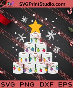 Toilet Paper Funny Christmas SVG PNG EPS DXF Silhouette Cut Files