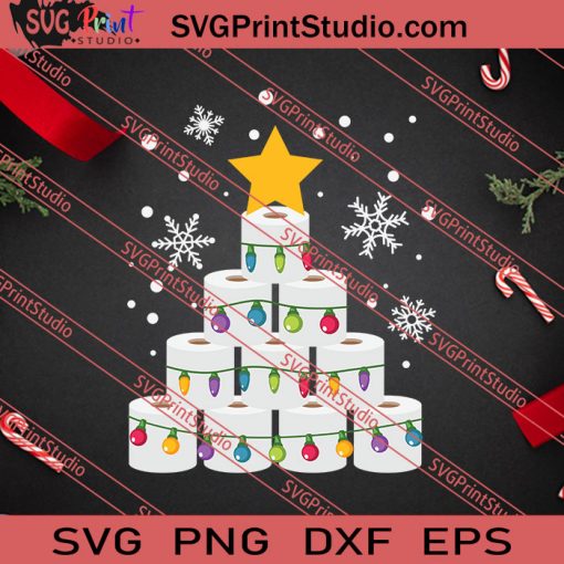 Toilet Paper Funny Christmas SVG PNG EPS DXF Silhouette Cut Files
