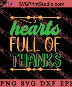 Hearts Full Of Thanks Thanksgiving SVG PNG EPS DXF Silhouette Cut Files