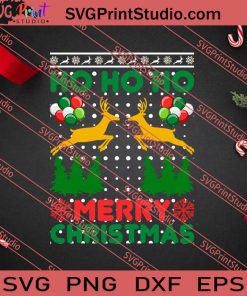 Ho Ho Ho Merry Christmas SVG PNG EPS DXF Silhouette Cut Files