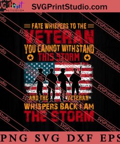 I Am The Storm Veteran SVG PNG EPS DXF Silhouette Cut Files