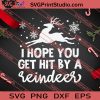 I Hope You Get Hit By A Reindeer Christmas SVG PNG EPS DXF Silhouette Cut Files