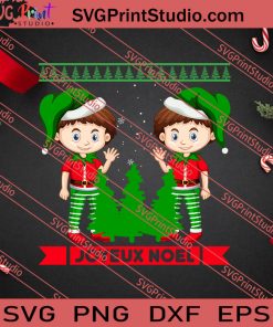 Joyeux Noel Christmas SVG PNG EPS DXF Silhouette Cut Files