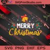 Merry Christmas Mistletoe Bells X'mas SVG PNG EPS DXF Silhouette Cut Files