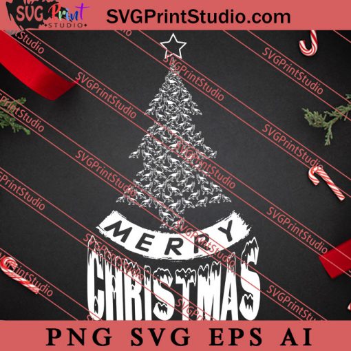 Funny Merry Christmas SVG PNG EPS DXF Silhouette Cut Files
