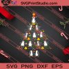Penguin Christmas Tree Lights SVG PNG EPS DXF Silhouette Cut Files
