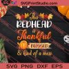 Redhead Thankful Thanksgiving SVG PNG EPS DXF Silhouette Cut Files
