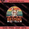 Resting Pit Face SVG PNG EPS DXF Silhouette Cut Files