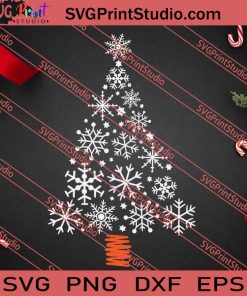 Snow Christmas Tree 2021 SVG PNG EPS DXF Silhouette Cut Files