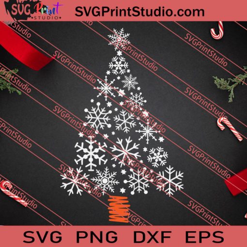 Snow Christmas Tree 2021 SVG PNG EPS DXF Silhouette Cut Files