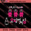 Squid Game Characters SVG PNG EPS DXF Silhouette Cut Files