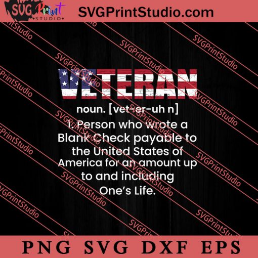 Veteran Definition SVG PNG EPS DXF Silhouette Cut Files
