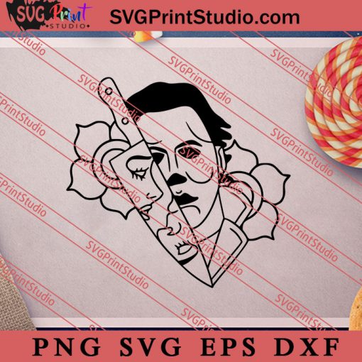 Michael With Flowers Halloween SVG PNG EPS DXF Silhouette Cut Files