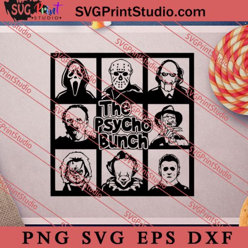 The Psycho Bunch Halloween SVG PNG EPS DXF Silhouette Cut Files