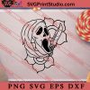 Scream With Flowers Halloween SVG PNG EPS DXF Silhouette Cut Files