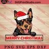 Animal Dog Australian Kelpie Merry Christmas SVG, Merry X'mas SVG, Christmas Gift SVG PNG EPS DXF Silhouette Cut Files