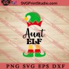 Aunt Elf Christmas SVG, Merry X'mas SVG, Christmas Gift SVG PNG EPS DXF Silhouette Cut Files