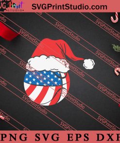 Basketball America Christmas SVG, Merry X'mas SVG, Christmas Gift SVG PNG EPS DXF Silhouette Cut Files