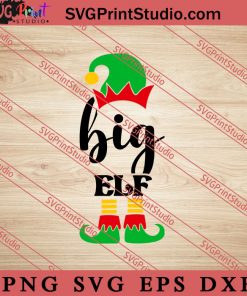 Big Elf Christmas SVG, Merry X'mas SVG, Christmas Gift SVG PNG EPS DXF Silhouette Cut Files