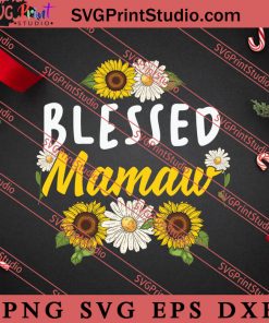 Blessed Mamaw Christmas SVG, Merry X'mas SVG, Christmas Gift SVG PNG EPS DXF Silhouette Cut Files