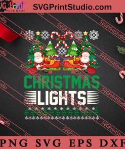 Christmas Lights Merry Christmas SVG, Merry X'mas SVG, Christmas Gift SVG PNG EPS DXF Silhouette Cut Files