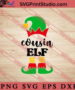 Cousin Elf Christmas SVG, Merry X'mas SVG, Christmas Gift SVG PNG EPS DXF Silhouette Cut Files