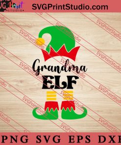 Grandma Elf Christmas SVG, Merry X'mas SVG, Christmas Gift SVG PNG EPS DXF Silhouette Cut Files