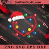 Heart Light Christmas SVG, Merry X'mas SVG, Christmas Gift SVG PNG EPS DXF Silhouette Cut Files