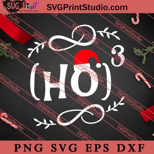 Ho Cubed Ho Ho Ho SVG, Merry X'mas SVG, Christmas Gift SVG PNG EPS DXF Silhouette Cut Files